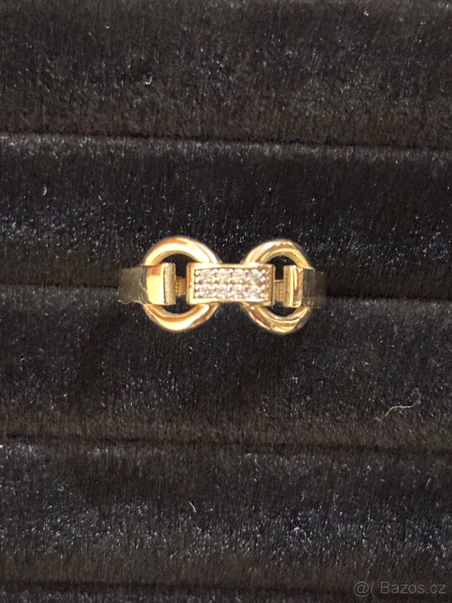 Zlatý dámský prsten 14 kt. 585 váha 2,11 g zlato - 3