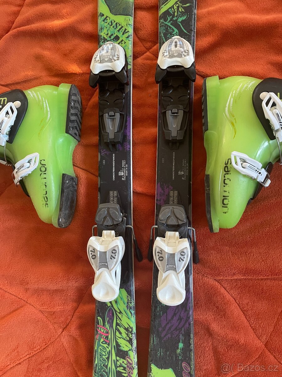 Univerzální lyže Nordica 130 cm + lyžáky 37-38 - 3