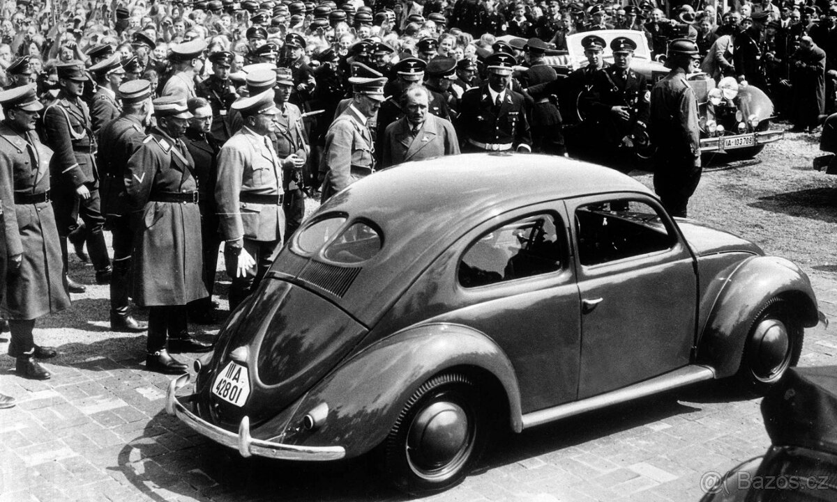 cedule plechová - Volkswagen KdF (VW Brouk) 1938 - 3