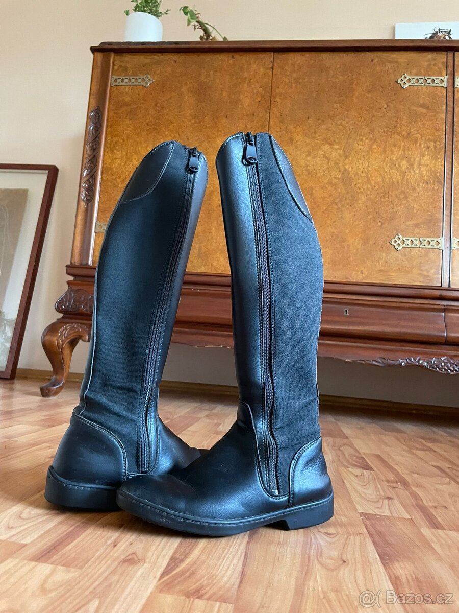 Jezdecké kožené boty, vel. 38 - 3
