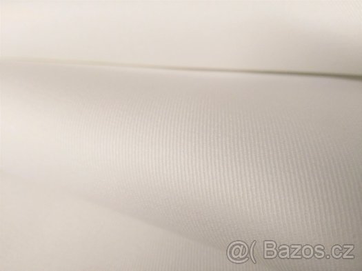TKANINA v keprové vazbě - bílá - 3