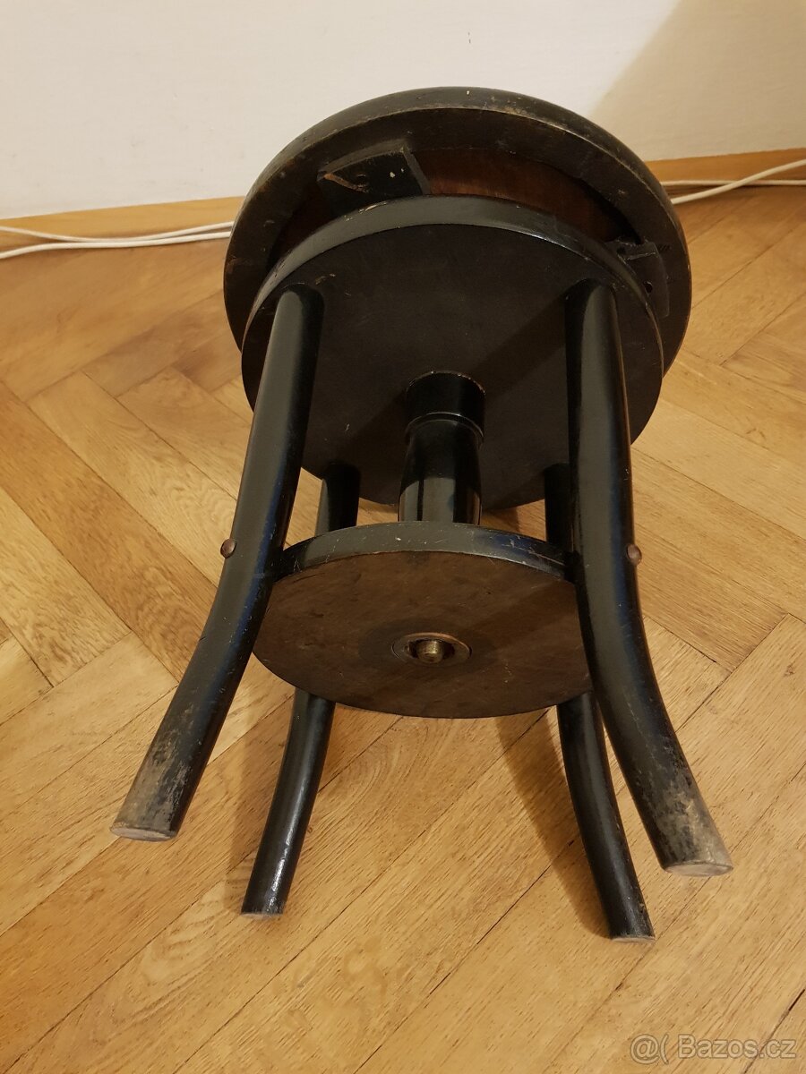 Starožitná točící židle k pianu THONET /č2/ - 3