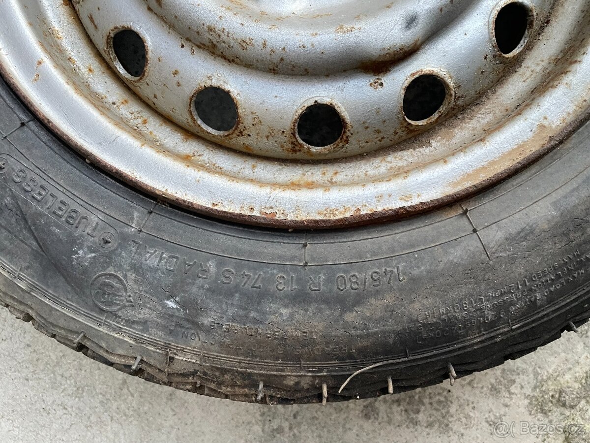 Kolo 4x 100, Barum 145/80 R13 - 3