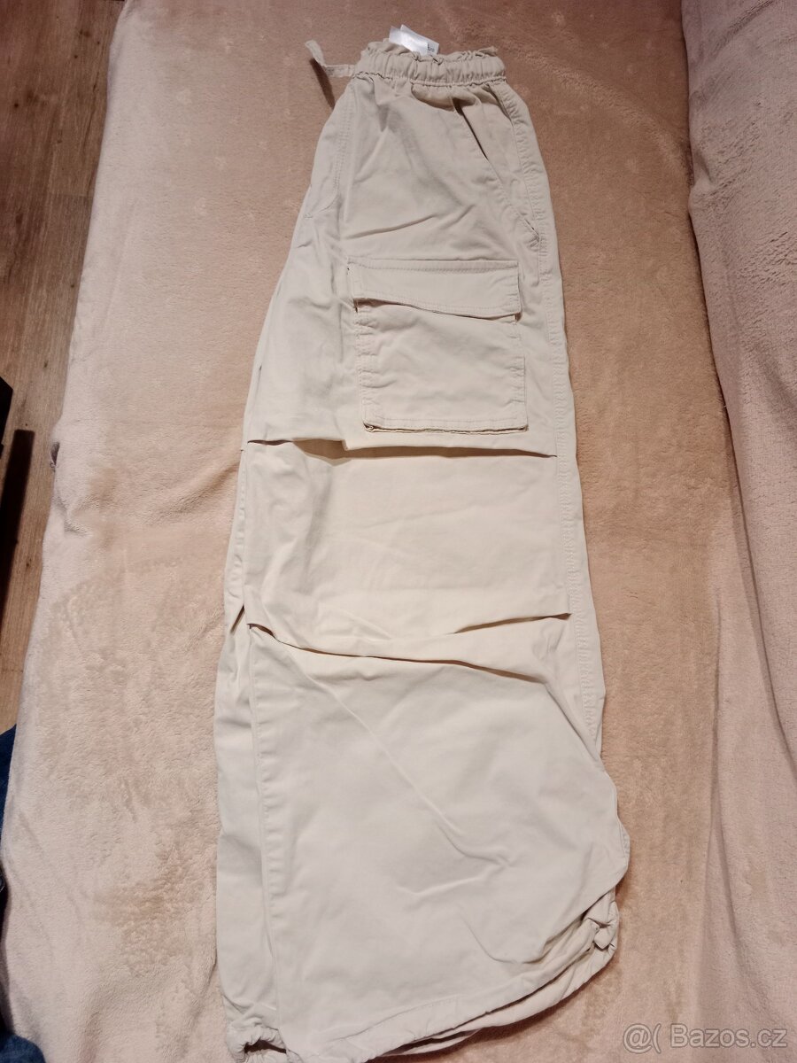 Široké plátěné kalhoty - 3