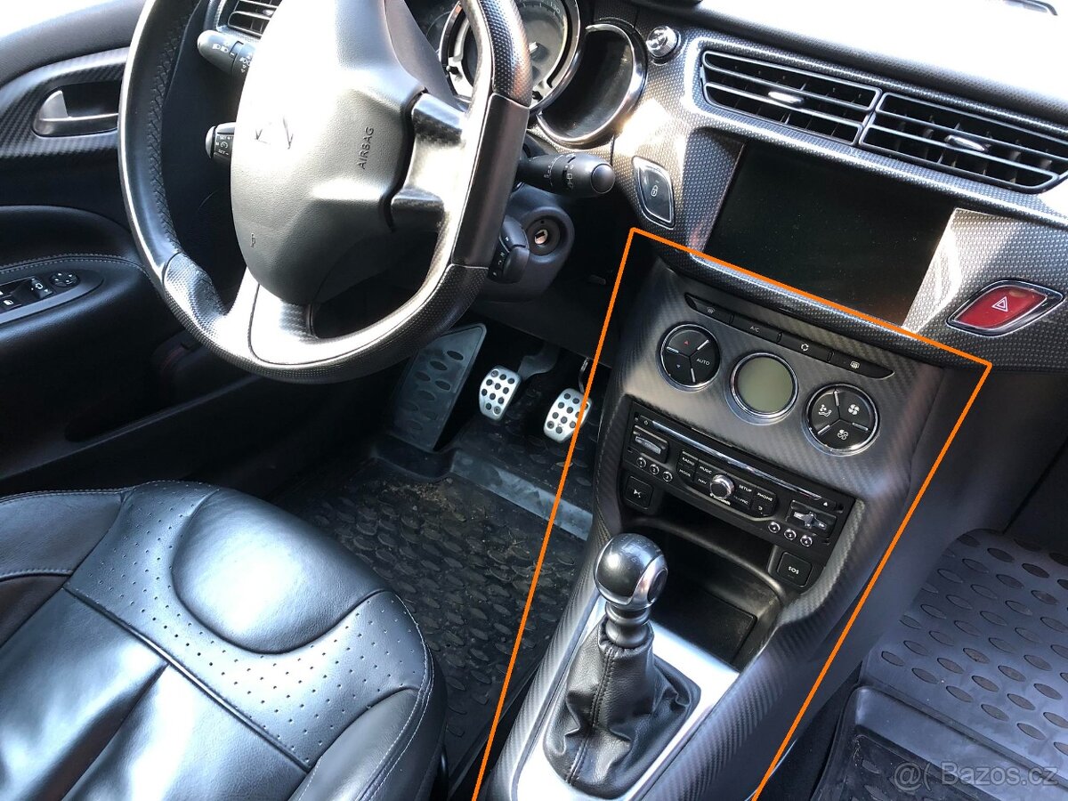 DS3 carbon středový panel, karbon - 3
