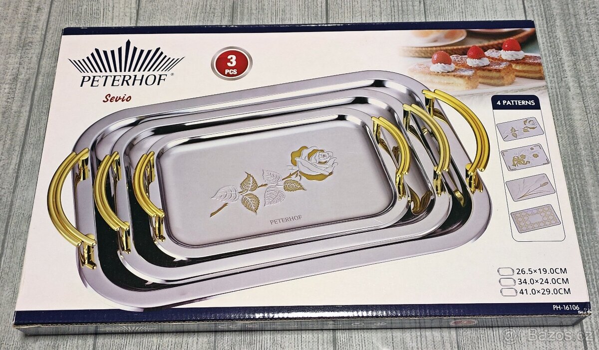 Sada kvalitních servírovacích táců (3ks) - 3