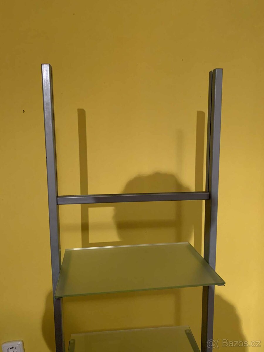 Kovový regál se skleněnými policemi – 175 cm, Olomouc - 3