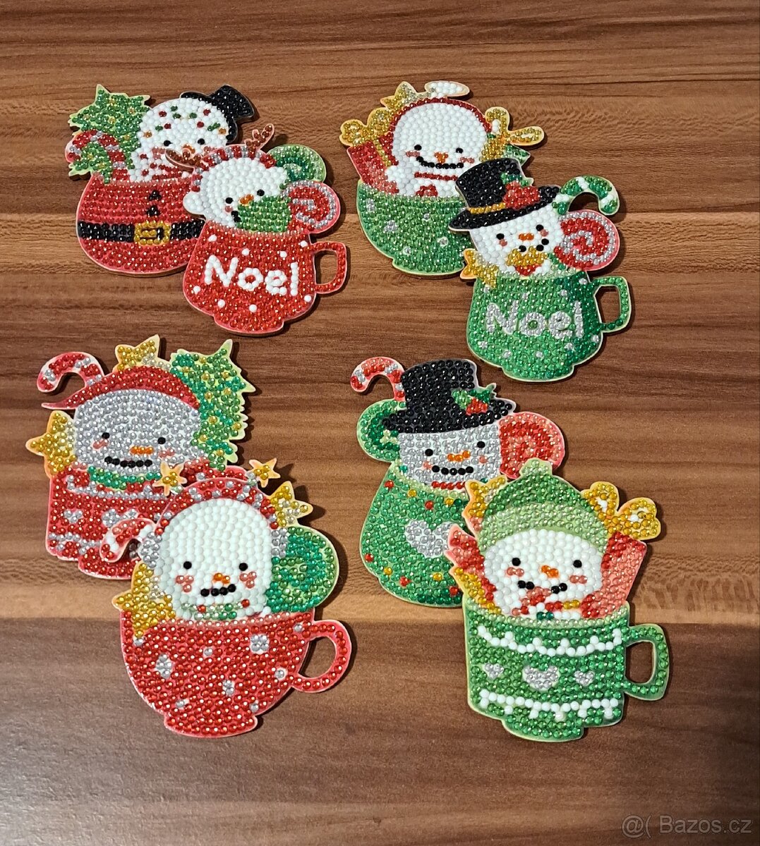 Vánoční podtácky třpytivé - 3