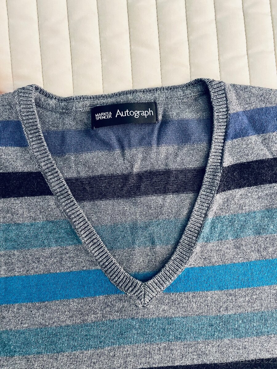 Pánský svetr Marks & Spencer – výborný stav, vel.M - 3