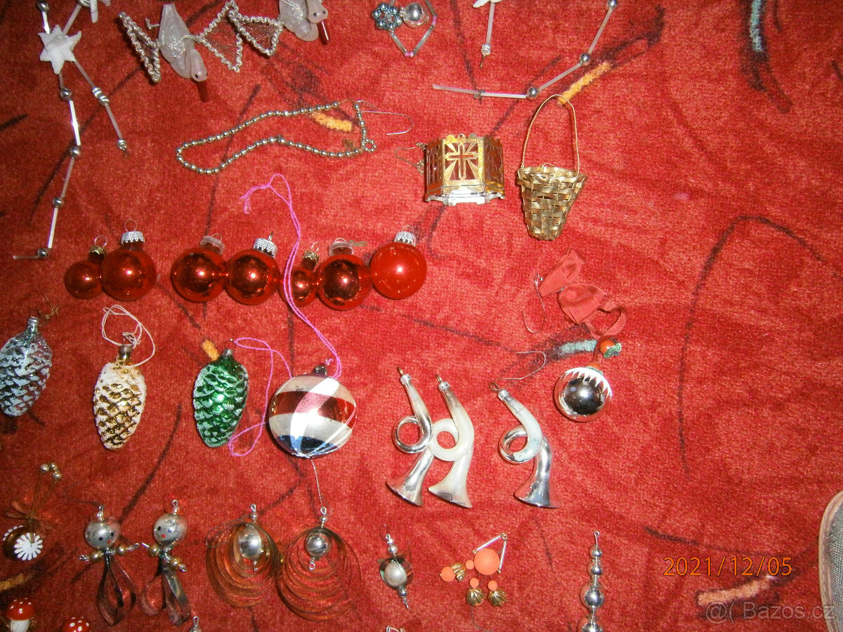 retro vánoční ozdoby,litinový stojan na stromek - 3