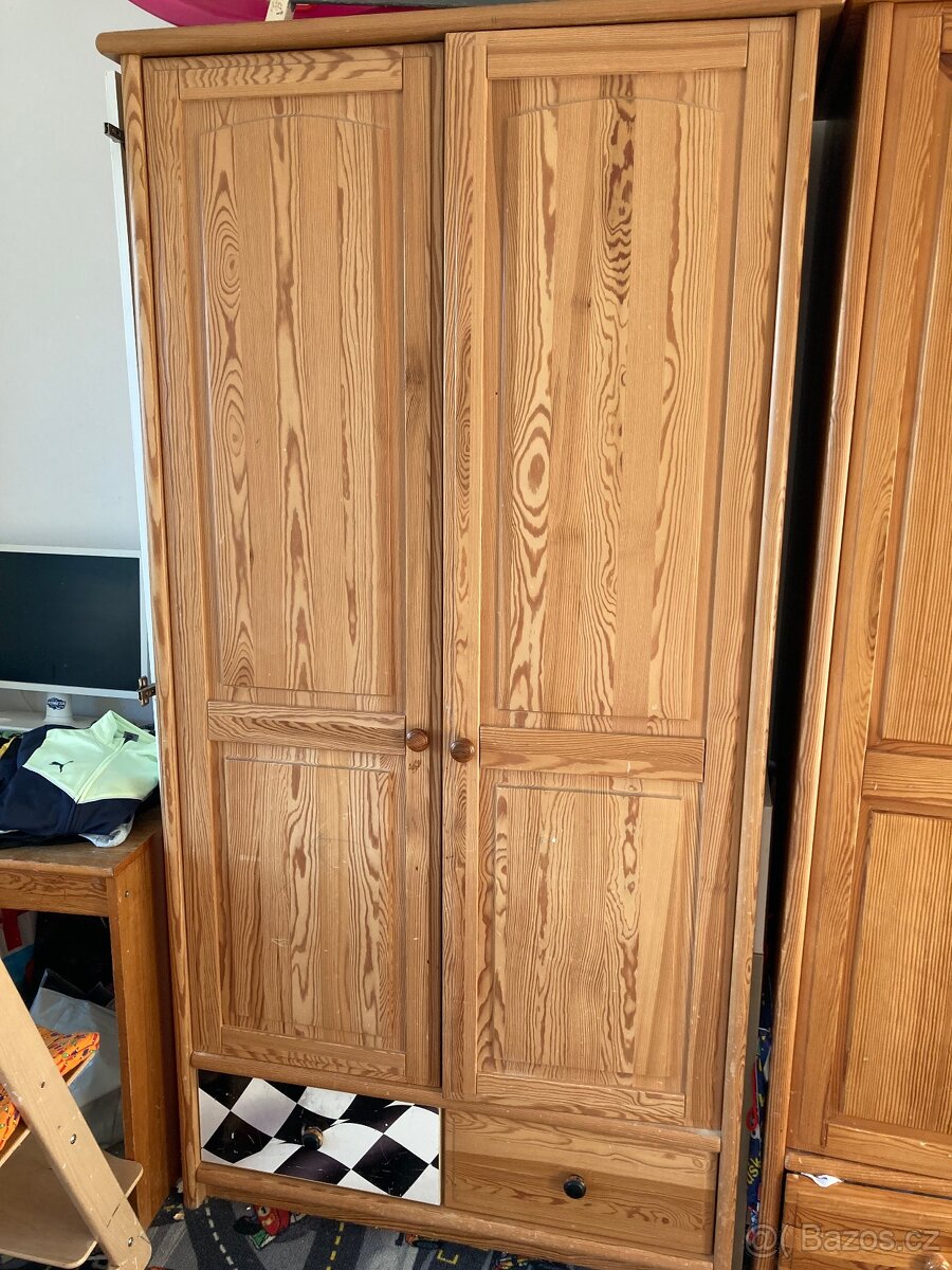 Dětský pokoj nábytek, skříň, borovice - 3