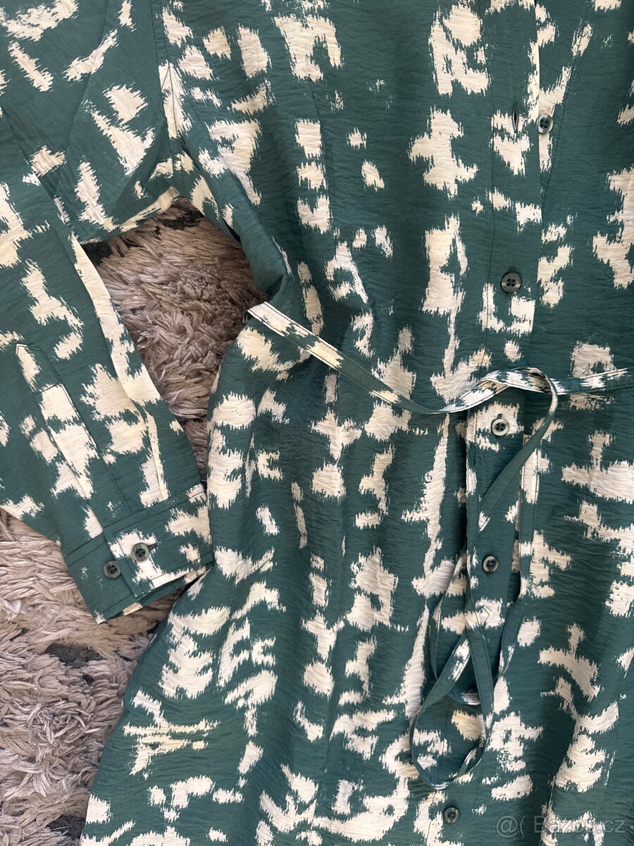 Krásné příjemné košilové šaty v midi délce vel 40, nové - 3