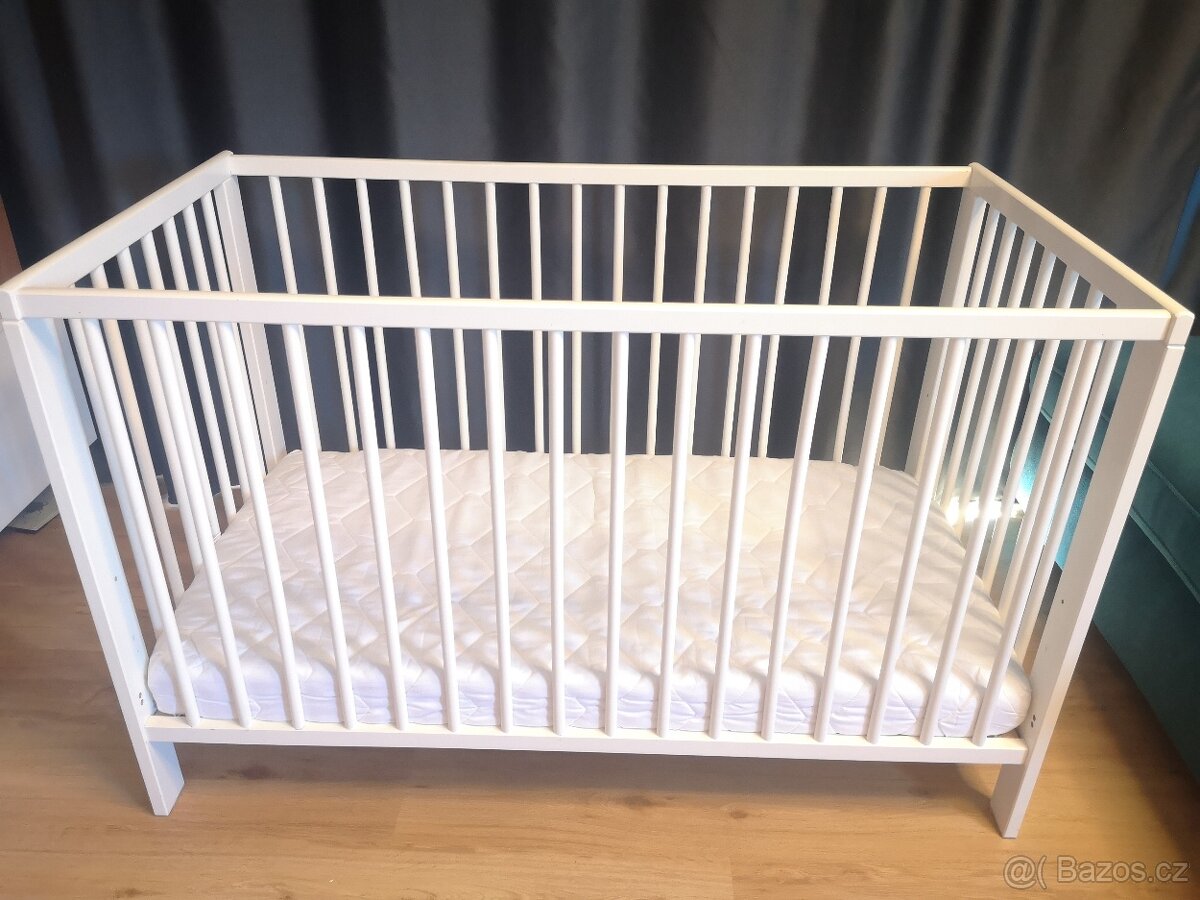 Ikea Gulliver Bílá dětská postel s matrací 60x120 cm - 3