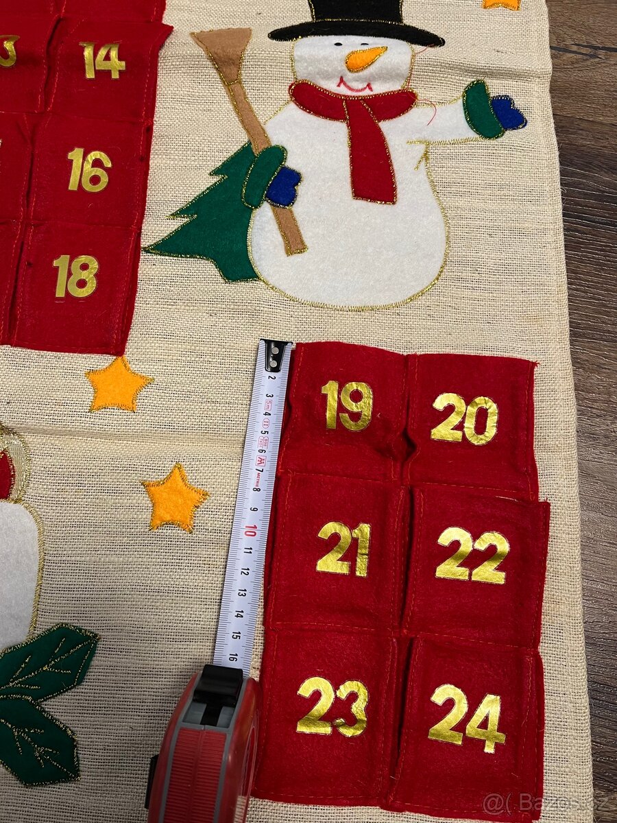 Vánoční látkový adventní kalendář - 3