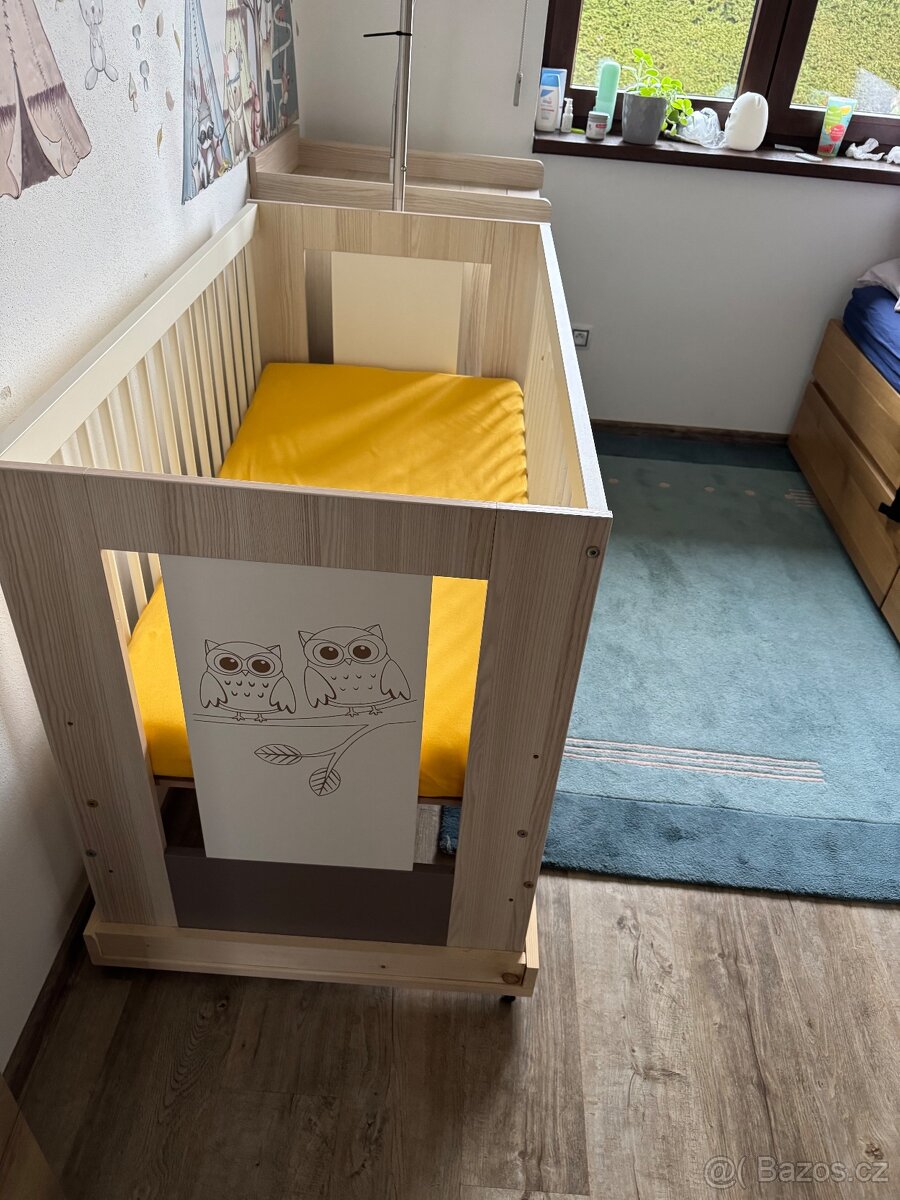 Dětská postýlka a přebalovací komoda - 3