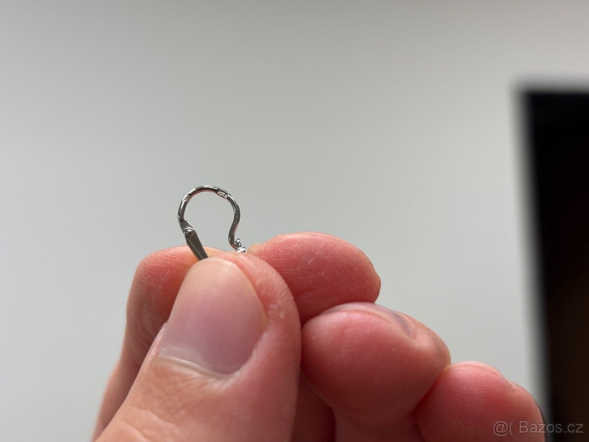 Dětské náušnice z bílého zlata - 3