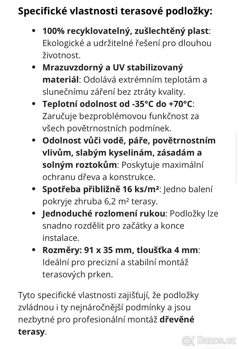 Terasová podložka 4mm - 3