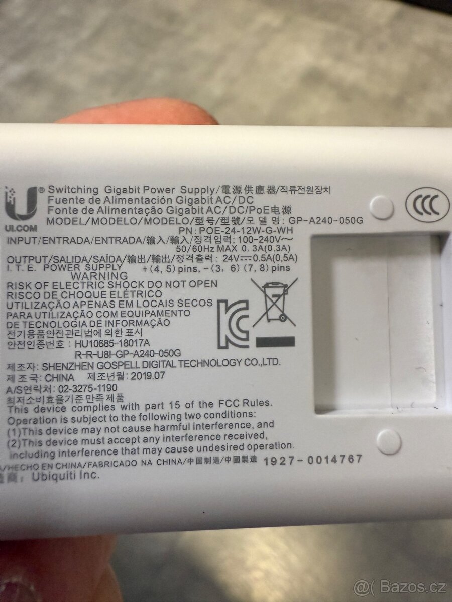 Ubiquiti 24V POE injektor - 3