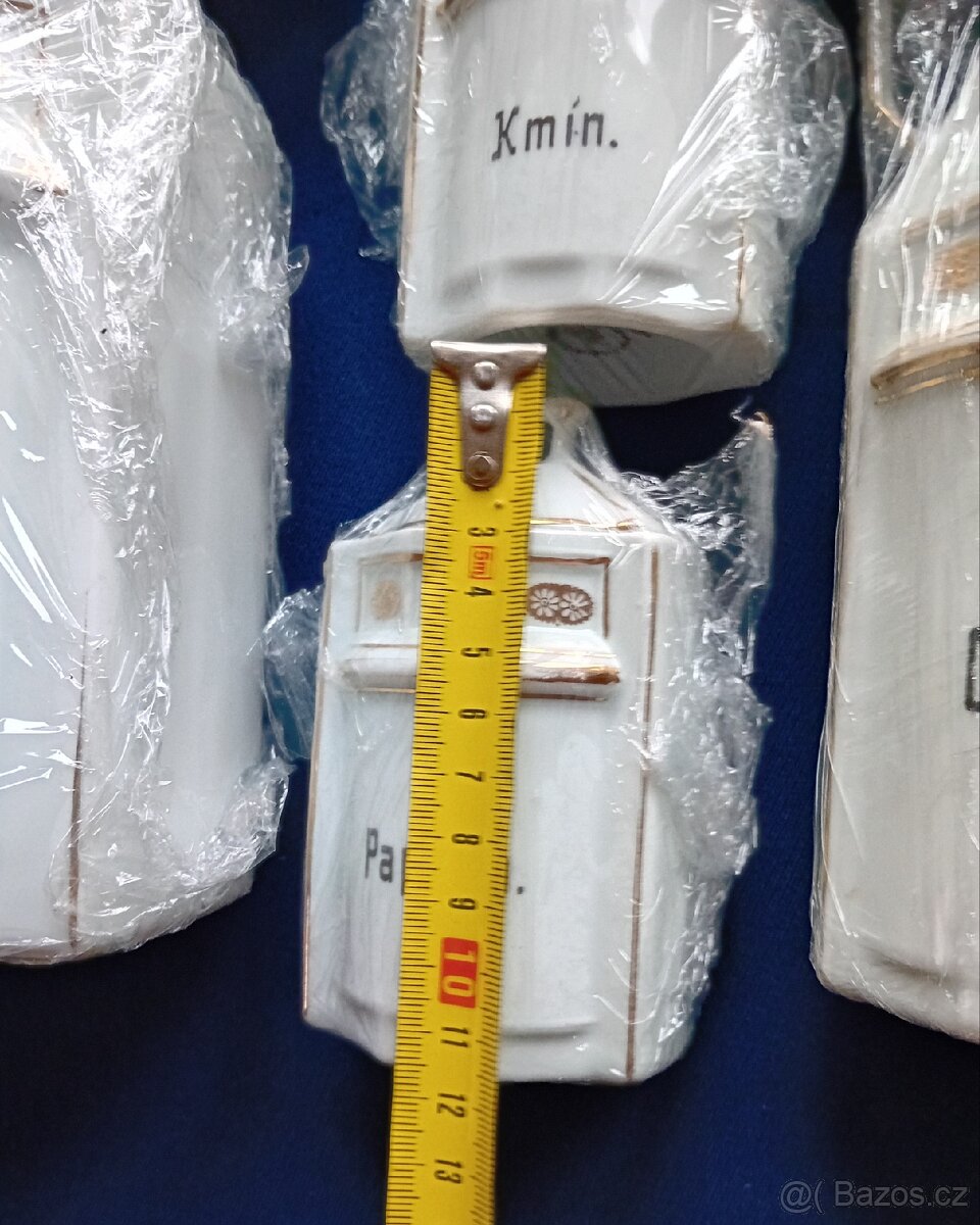 SECESNÍ DÓZY TENKOSTĚNNÝ PORCELÁN ZLACENÉ - 3