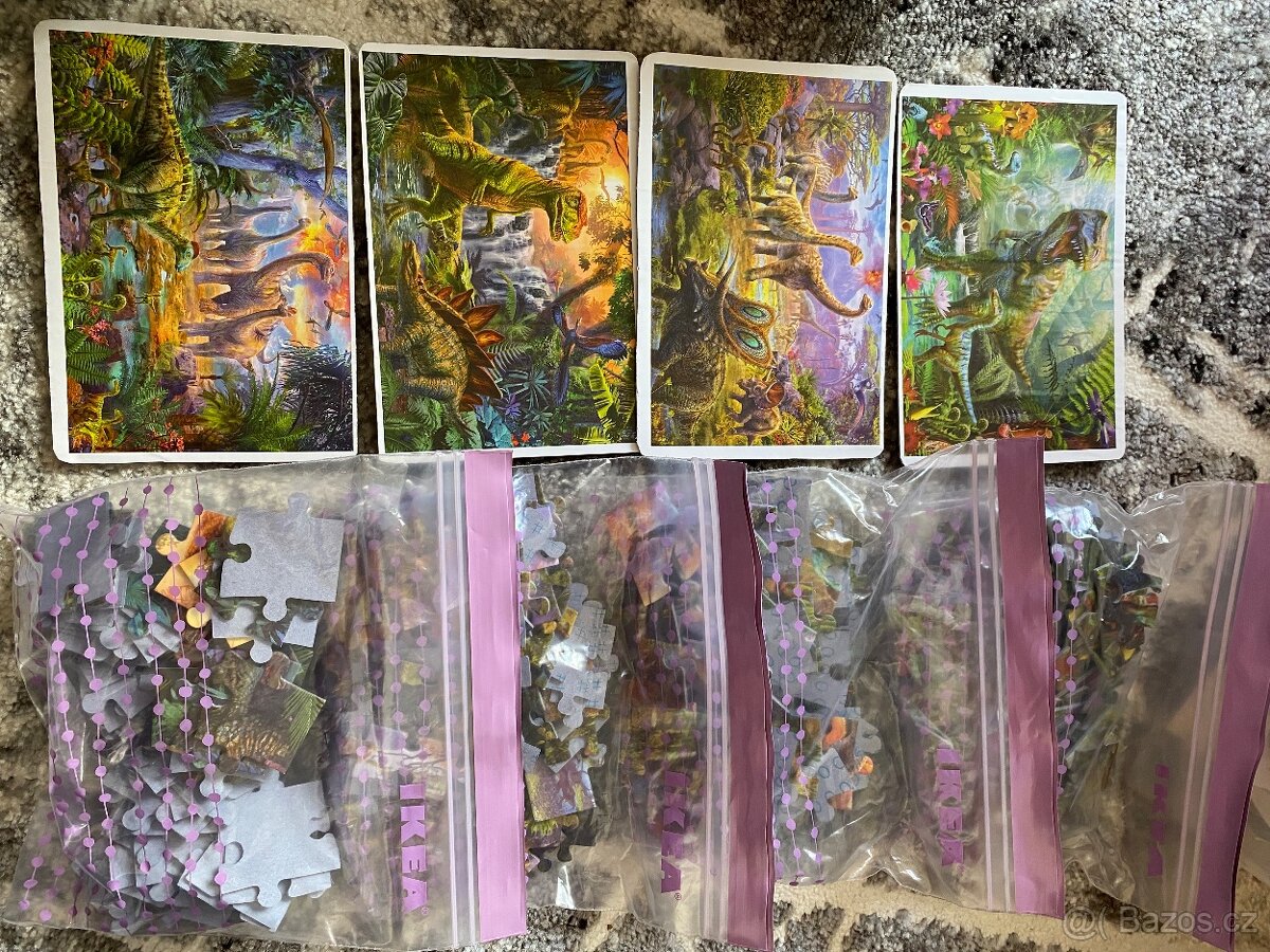 Puzzle Dinosauři v kovovém kufru - 3