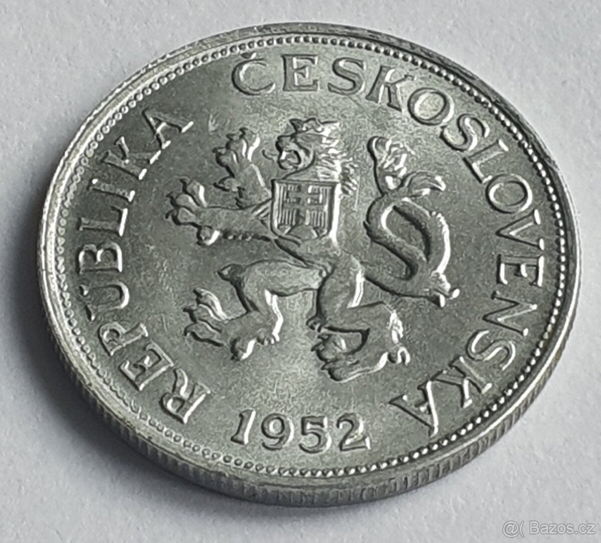 5 Koruna 1952 ,,R,, 0/0 viz znak. č.958 - 3