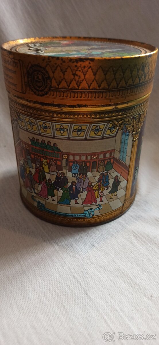 Stará plechová dóza na perníčky - 3