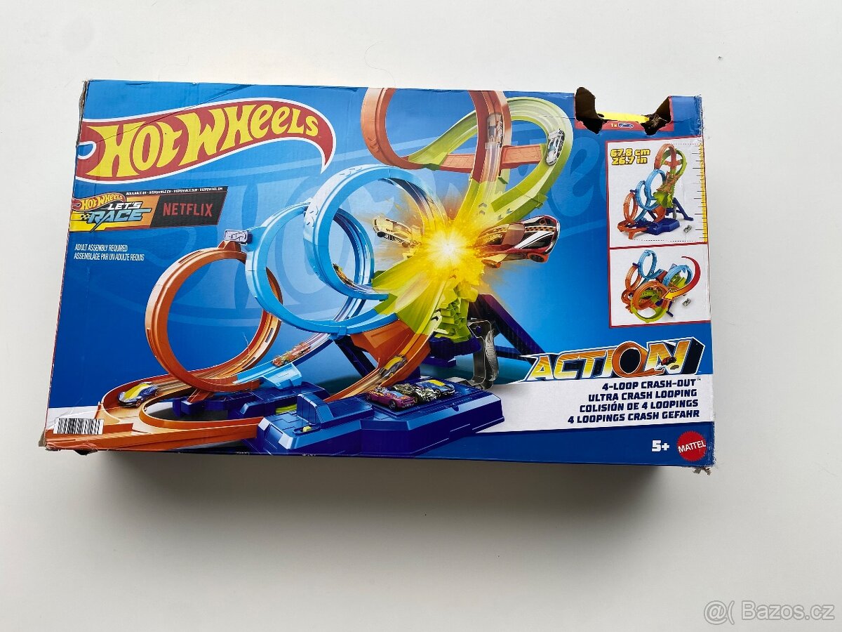 Hot wheels 4 loop crash out dráha - 3