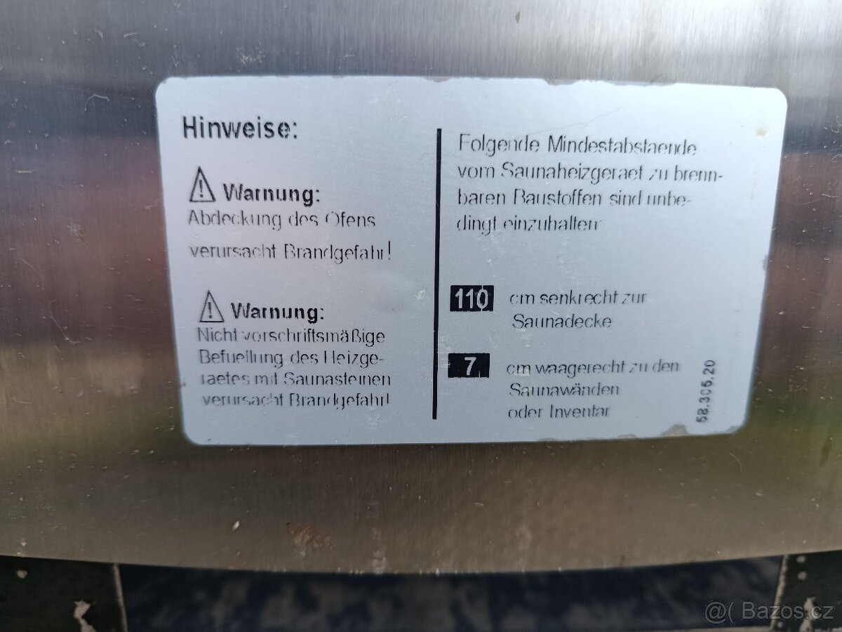 Saunová kamna 9kw - 3