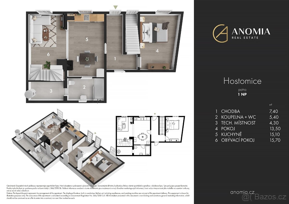 Byt 2+kk – přízemí, Hostomice pod Brdy - 3