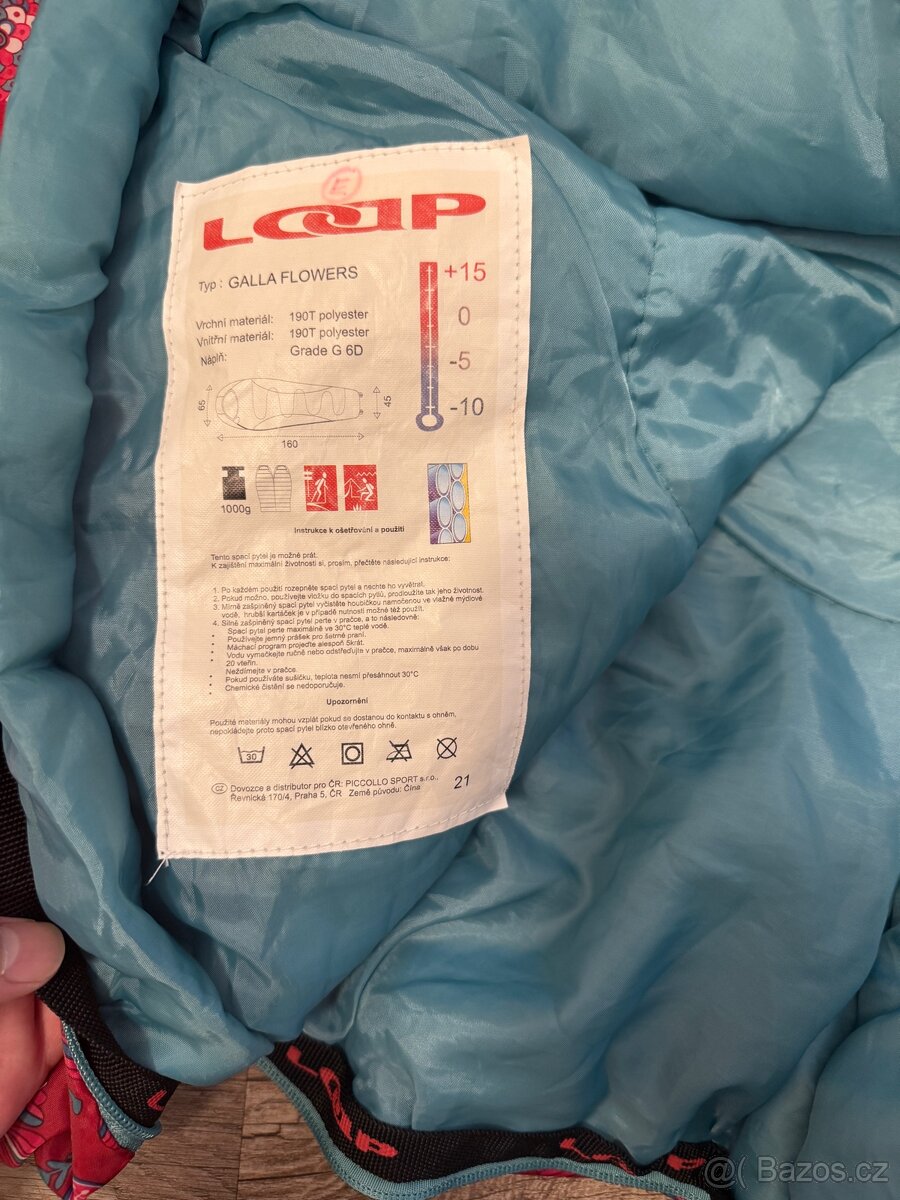 Dívčí mumiový spacák Loap GALLA FLOWERS - máme 2 ks - 3