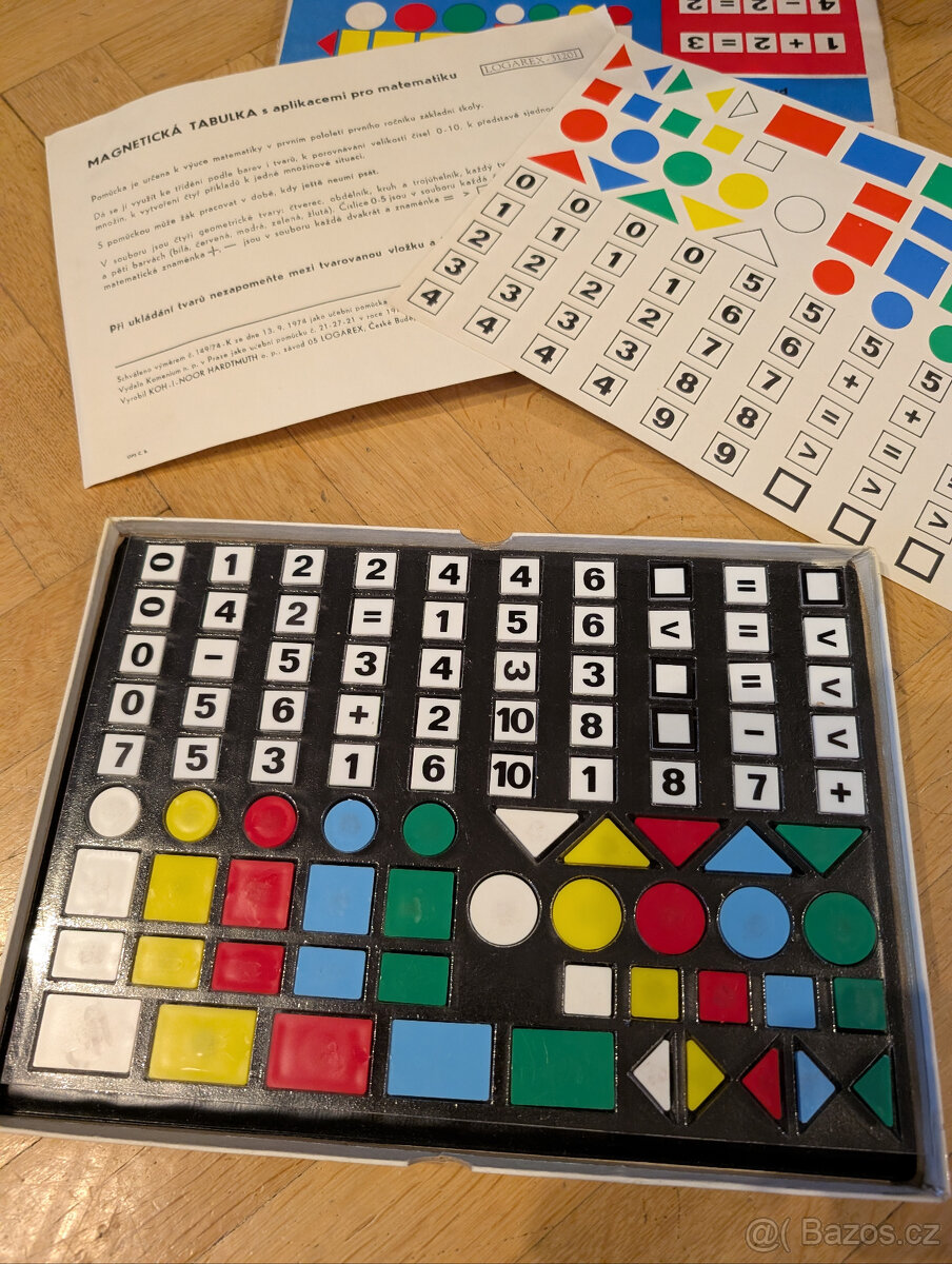 Retro magnetická matematická tabulka - 3