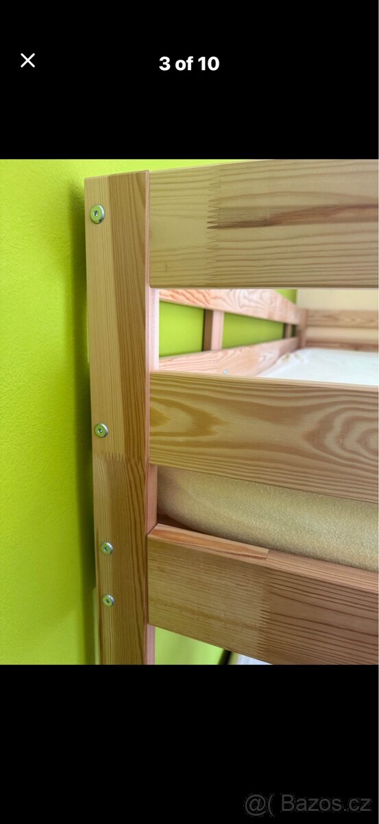 MYDAL Rám dětské palandy borovice + 2x matrace - 3