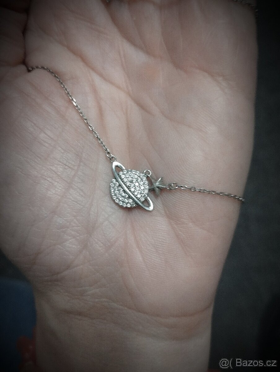 Stříbrný řetízek planeta - 3