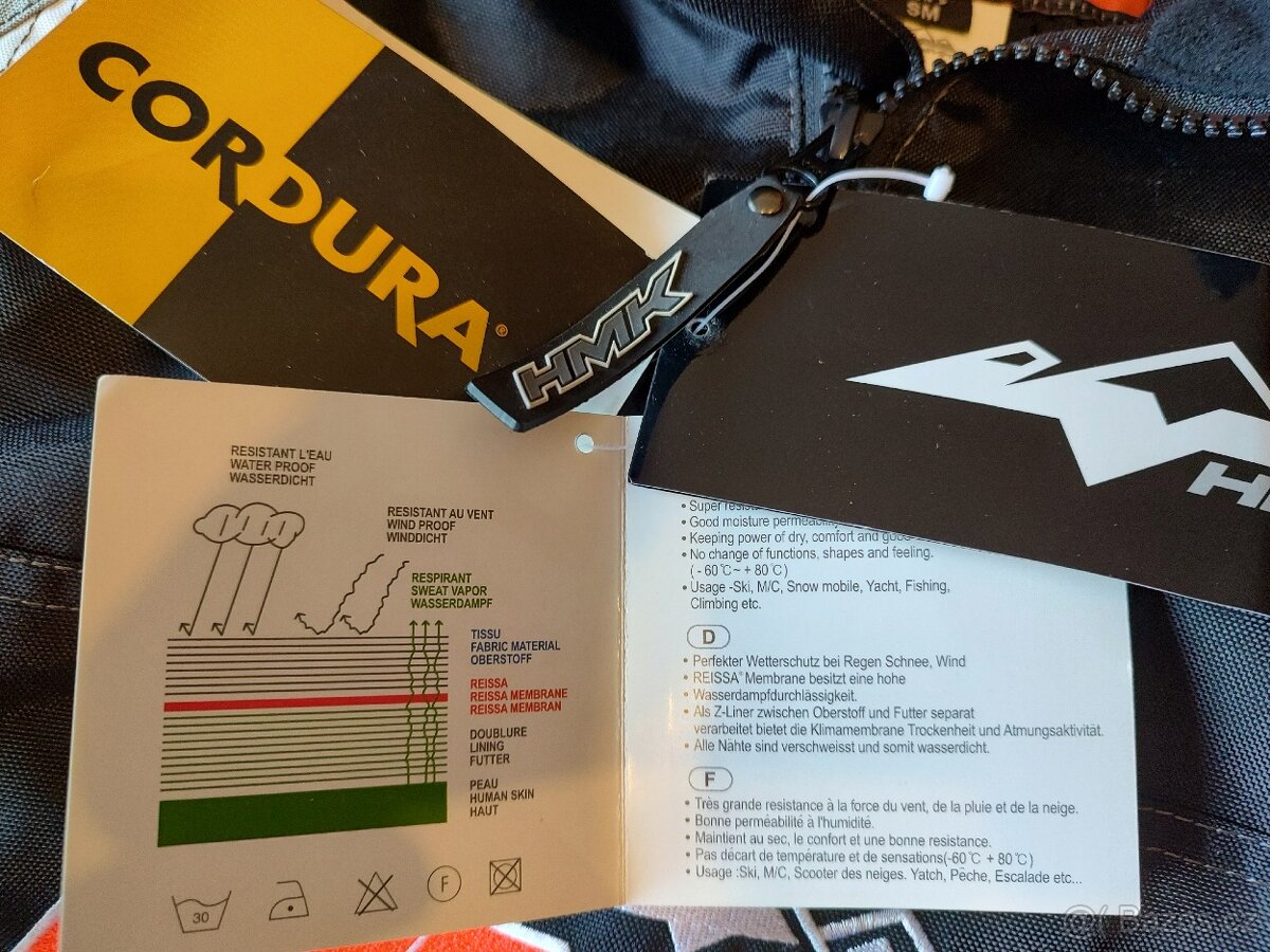 NOVÁ profi moto bunda HMK factory team s membránou - 3