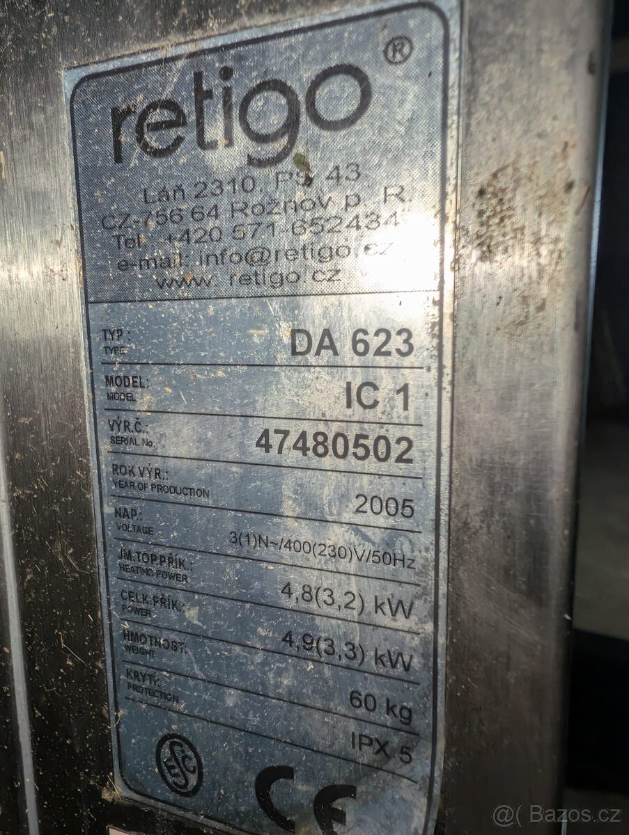 Elektrický konvektomat Retigo - 6x GN2/3 - 3