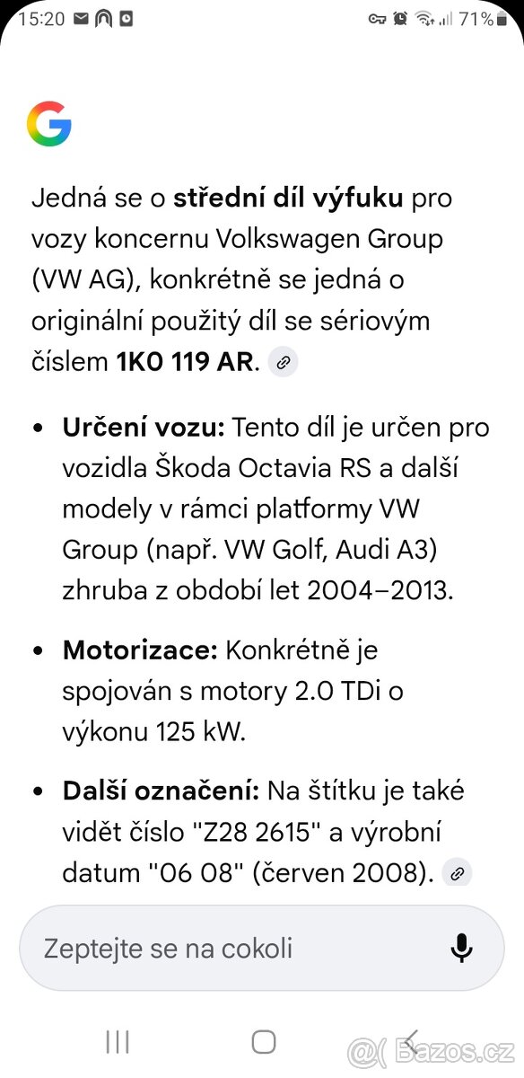 Škoda Octavia II RS výfuk - 3