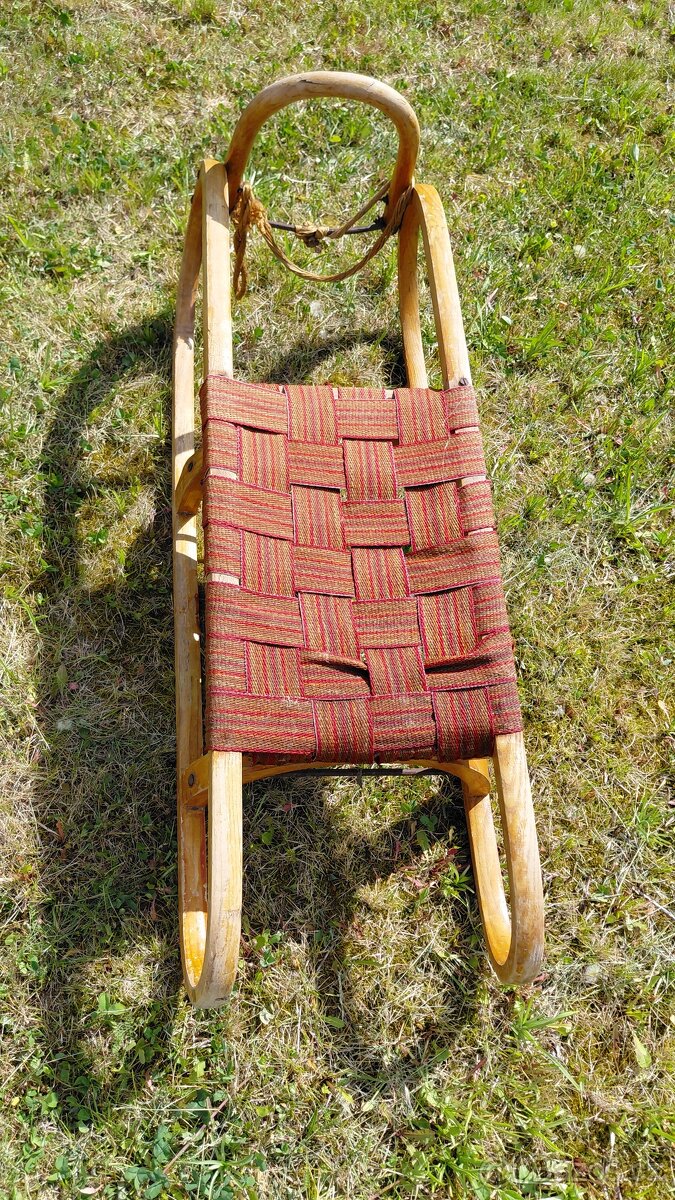 Dřevěné retro sáňky - 3
