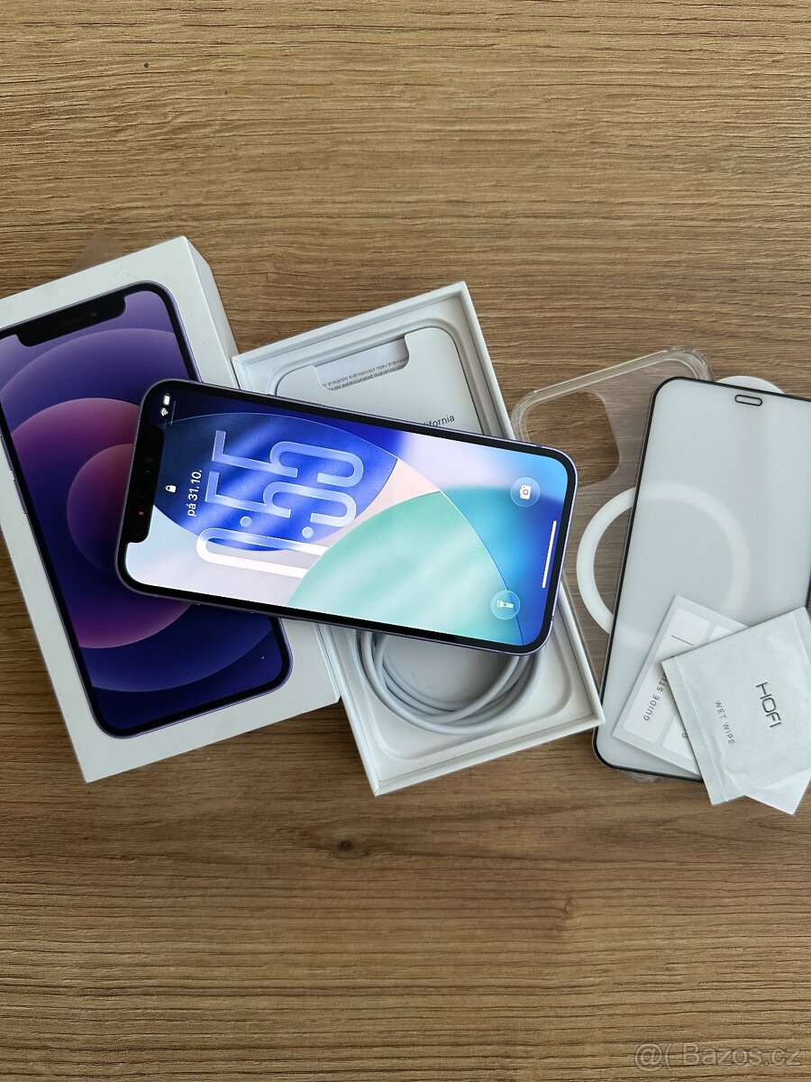 Apple iPhone 12 mini ZÁRUKA 12 MĚSÍCŮ Stav: A Baterie: 100% - 3