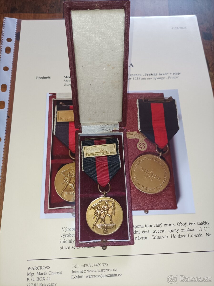 Medaile 1. říjen 1938 se sponou - 3