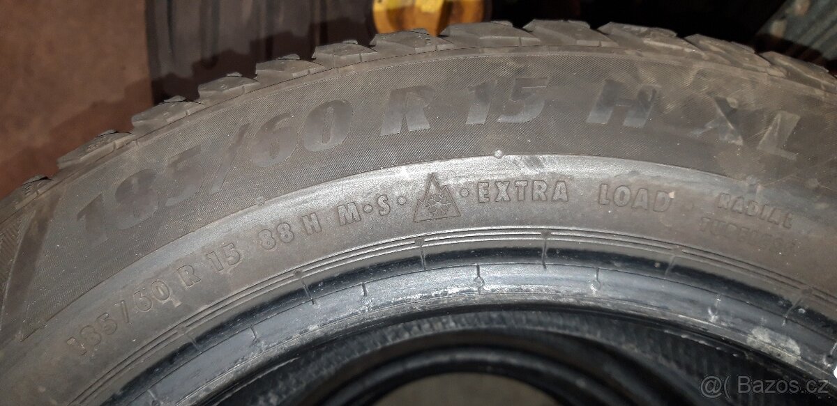 Prodám zimní pneu 4x 185/60/15 88H - 3