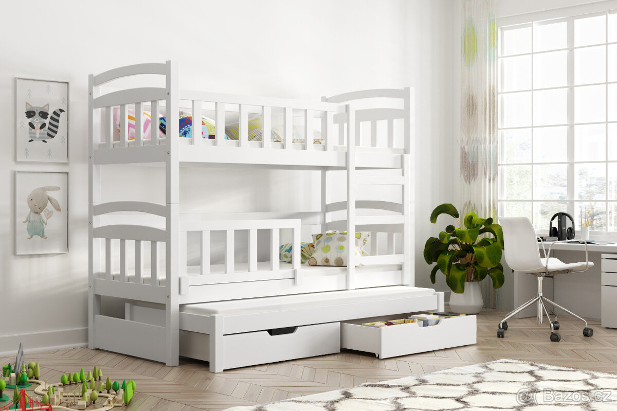Dětská patrová postel pro 3 děti Damian - 3