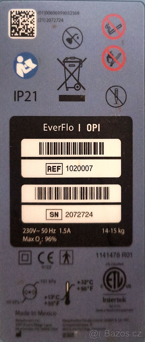 Kyslíkový koncentrátor, Oxyterapie - 3