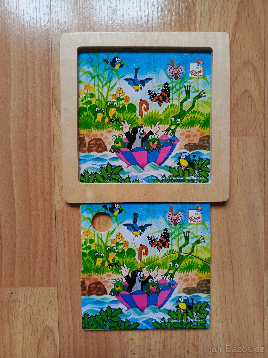 KRTEČEK S DEŠTNÍKEM - DŘEVĚNÉ PUZZLE - 3