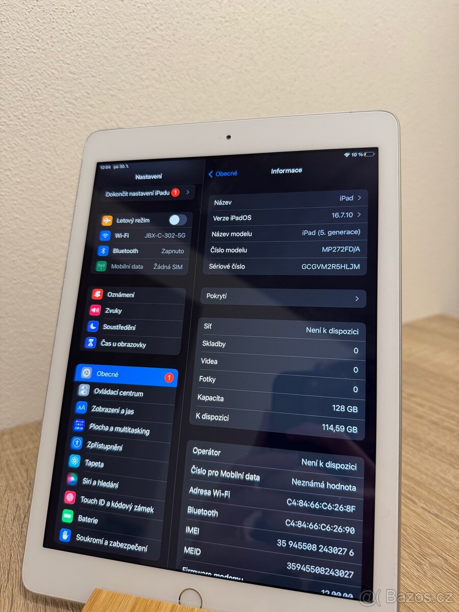 Apple iPad 9,7” (2017) 128 GB Wi-Fi + Cellular – TOP stav - 3