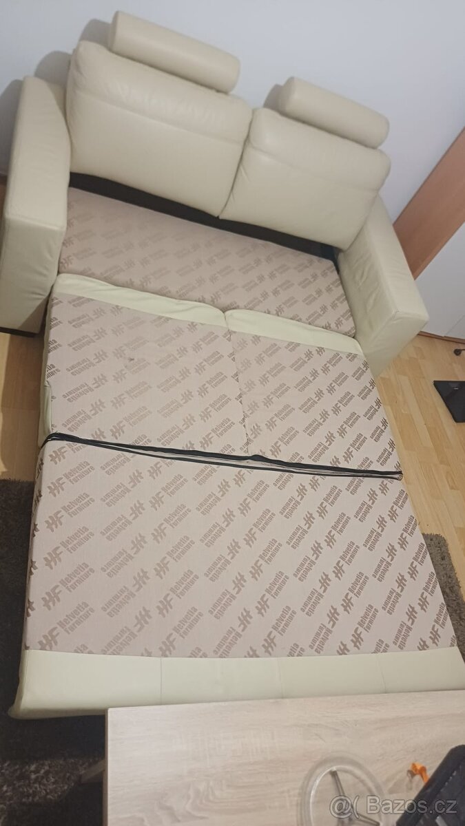 Kožená rozkládací sedačka - 3