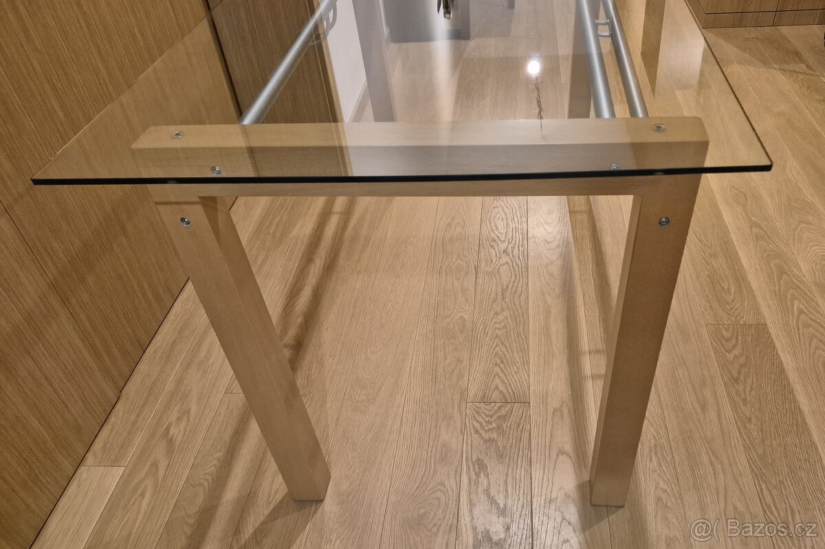 Prodám kanc. stůl se skleněnou deskou - 3