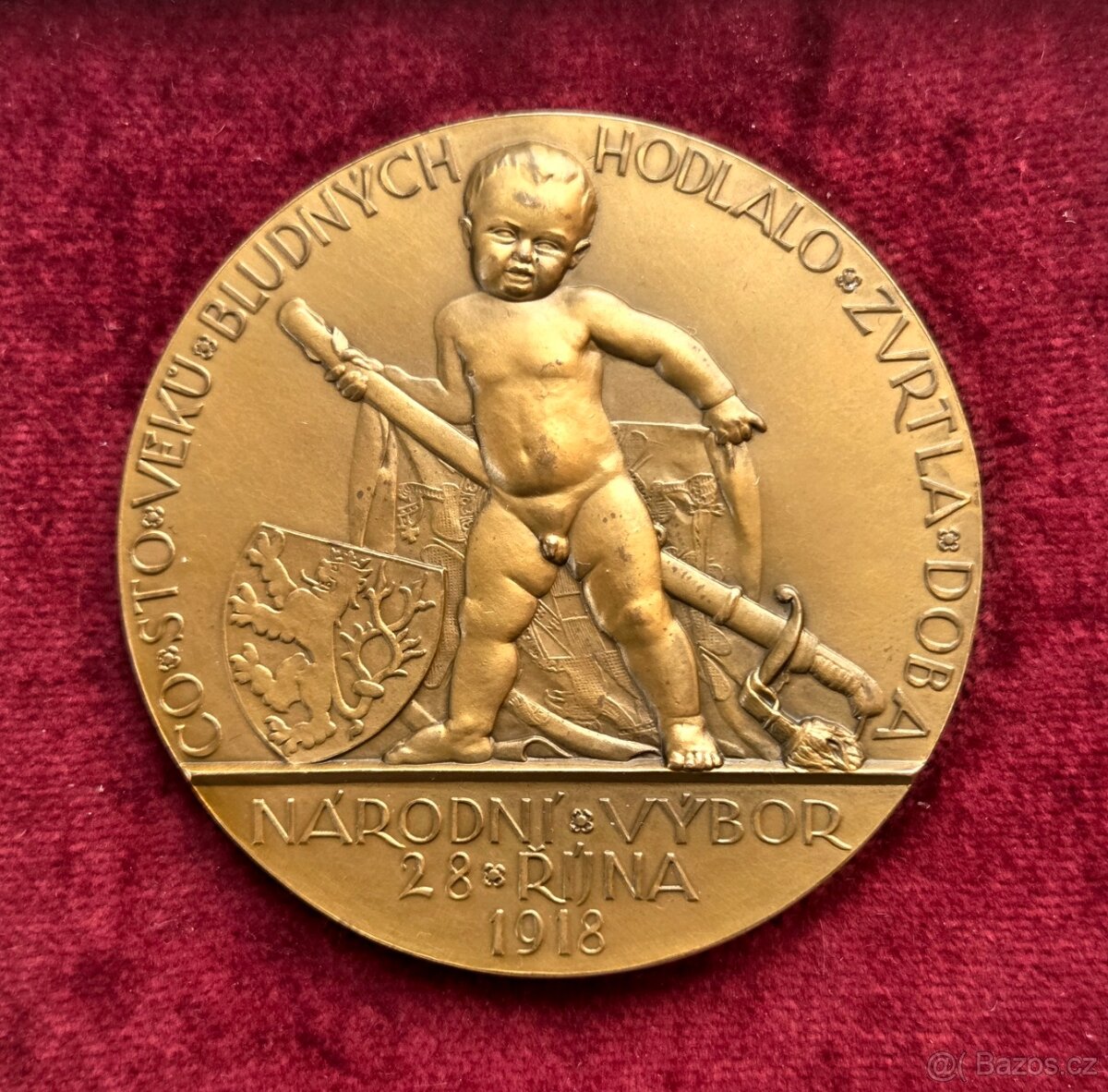 Bronzová plaketa F. Soukup ČSR - 3