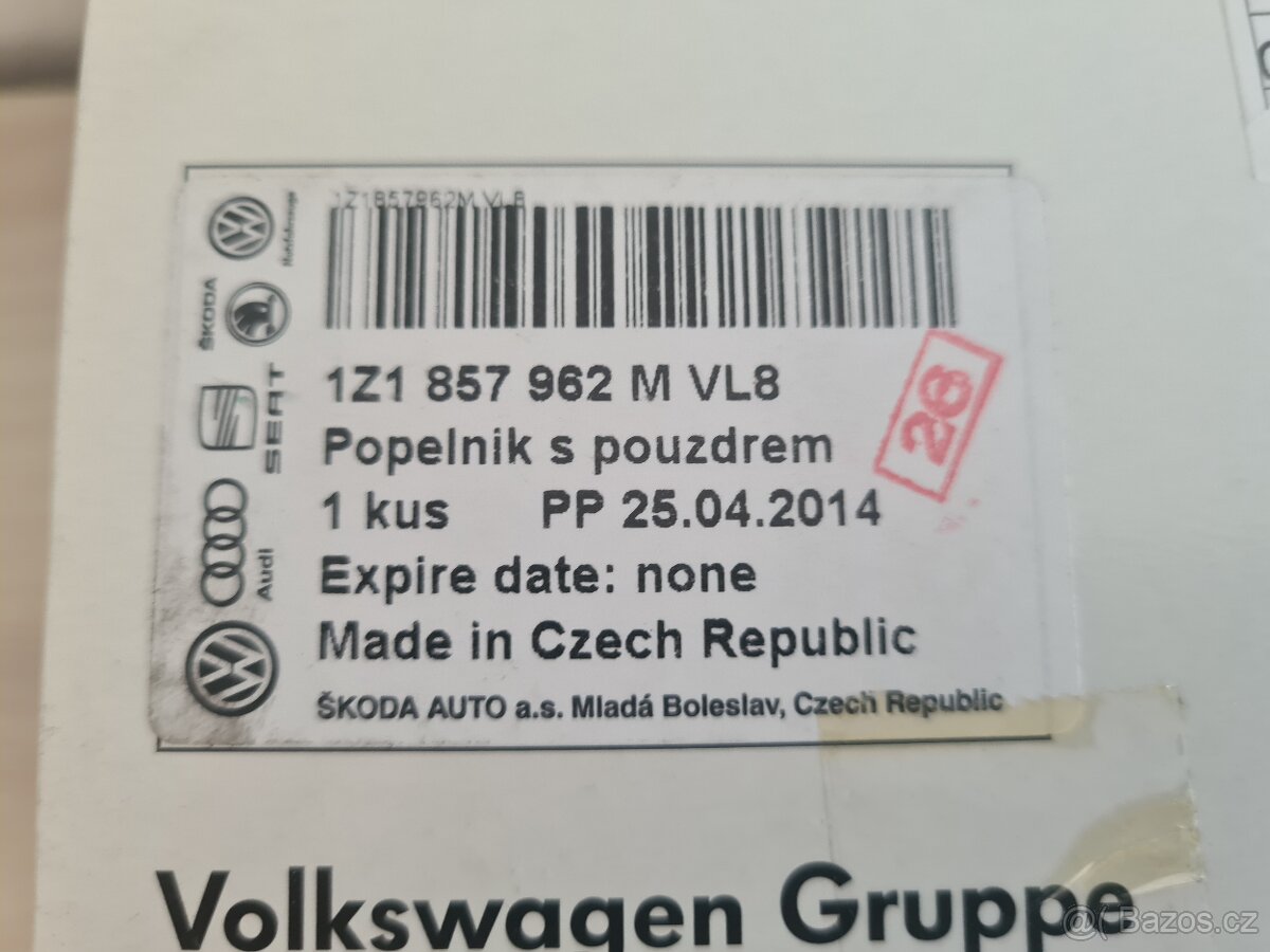 NOVÝ Popelník Octavia 2 dřevo dekor ORIGINÁL - 3