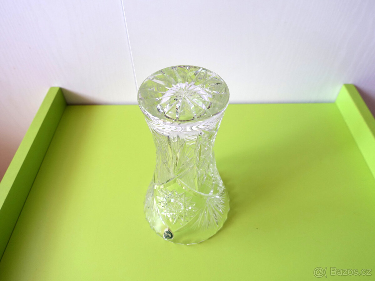 Broušená váza,výška 20cm. - 3