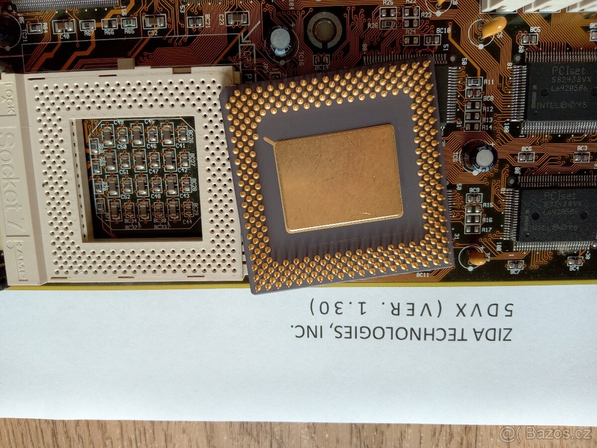 Motherboard Zida Tomato 5DVX - socket 7 - 16MB RAM + AMD K5 - 3